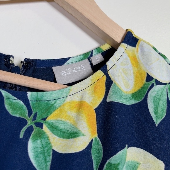 Eshakti Lemon Print  Short Sleeve Dress - Picture 7 of 11